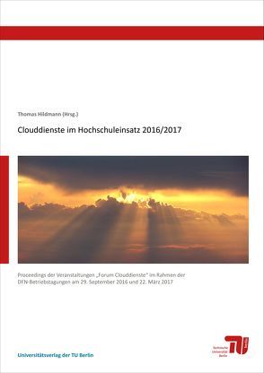 Clouddienste im Hochschuleinsatz 2016/2017 von Hildmann,  Thomas
