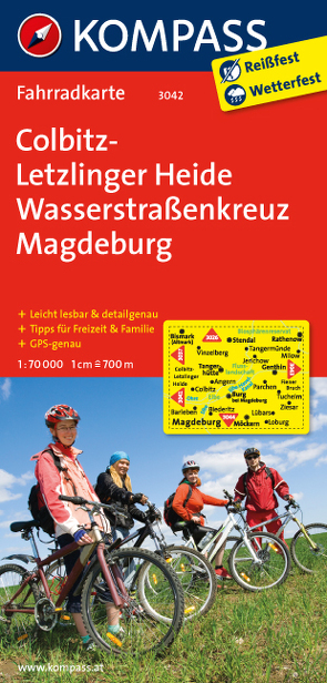 KOMPASS Fahrradkarte Colbitz-Letzlinger Heide – Wasserstraßenkreuz Magdeburg von KOMPASS-Karten GmbH