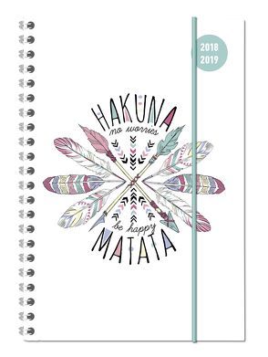 Collegetimer A5 Woche Hakuna Matata Ringbuch 2018/2019 von ALPHA EDITION