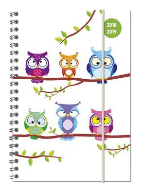 Collegetimer A5 Woche Owls Ringbuch 2018/2019 von ALPHA EDITION