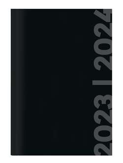 Collegetimer Black Label 2023/2024 – Schüler-Kalender A5 (15×21 cm) – schwarz – Day By Day – 352 Seiten – Terminplaner – Notizbuch – Alpha Edition