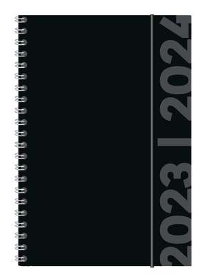 Collegetimer Black Label 2023/2024 – Schüler-Kalender A5 (15×21 cm) – schwarz – Ringbindung – Weekly – 224 Seiten – Terminplaner – Alpha Edition