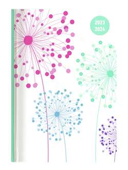 Collegetimer Blowballs 2023/2024 – Schüler-Kalender A6 (10×15 cm) – Pusteblume – Day By Day – 352 Seiten – Terminplaner – Notizbuch – Alpha Edition