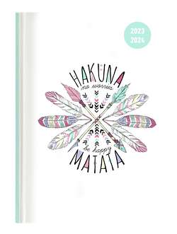 Collegetimer Hakuna Matata 2023/2024 – Schüler-Kalender A5 (15×21 cm) – Day By Day – 352 Seiten – Terminplaner – Notizbuch – Alpha Edition
