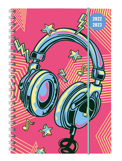 Collegetimer Music 2022/2023 – Schüler-Kalender A5 (15×21 cm) – Musik – Ringbindung – Weekly – 224 Seiten – Terminplaner – Alpha Edition