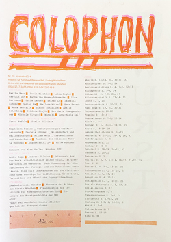 colophon No. 3: Journalbild von Hefele,  Franz, Yildirim,  Samira