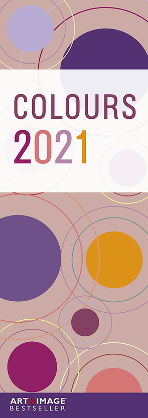 Colours 2021 A&I – Slimnote – Streifenkalender – Familienkalender – 14,85×42