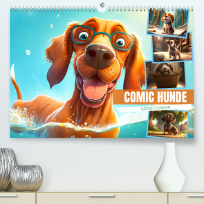 Comic Hunde (Premium, hochwertiger DIN A2 Wandkalender 2024, Kunstdruck in Hochglanz) von Meutzner,  Dirk