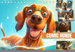 Comic Hunde (Tischkalender 2024 DIN A5 quer), CALVENDO Monatskalender von Meutzner,  Dirk
