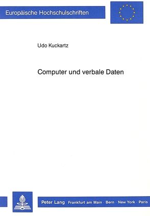 Computer und verbale Daten von Kuckartz,  Udo