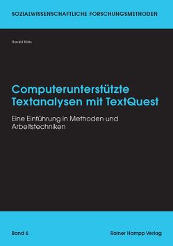 Computerunterstützte Textanalysen mit TextQuest von Klein,  Harald