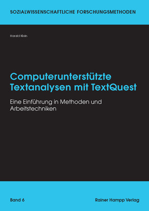 Computerunterstützte Textanalysen mit TextQuest von Klein,  Harald