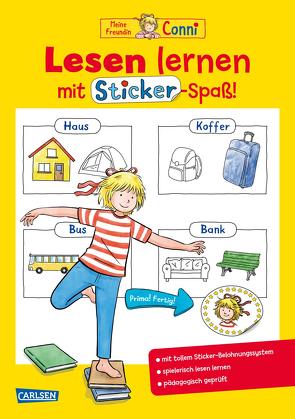 Conni Gelbe Reihe (Beschäftigungsbuch): Lesen lernen mit Sticker-Spaß von Sörensen,  Hanna, Velte,  Ulrich