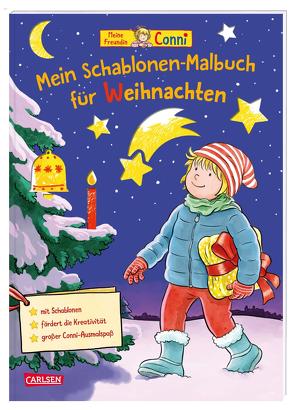 Conni Gelbe Reihe (Beschäftigungsbuch): Mein Schablonen-Malbuch für Weihnachten von Sörensen,  Hanna, Velte,  Ulrich