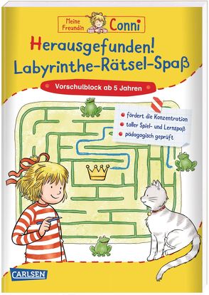 Conni Gelbe Reihe (Beschäftigungsbuch): Herausgefunden! Labyrinthe-Rätsel-Spaß von Sörensen,  Hanna, Velte,  Ulrich