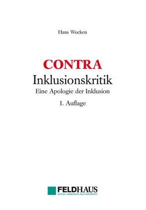 CONTRA Inklusionskritik von Wocken,  Hans