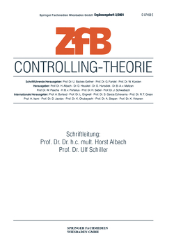 Controlling-Theorie von Albach,  Horst, Schiller,  Ulf