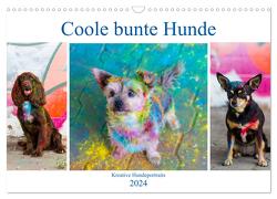 Coole bunte Hunde (Wandkalender 2024 DIN A3 quer), CALVENDO Monatskalender von Verena Scholze,  Fotodesign