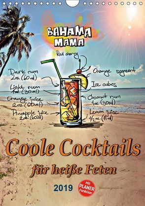Coole Cocktails für heiße Feten (Wandkalender 2019 DIN A4 hoch) von N.,  N.