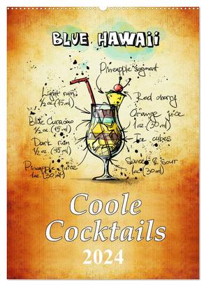 Coole Cocktails (Wandkalender 2024 DIN A2 hoch), CALVENDO Monatskalender von Roder,  Peter