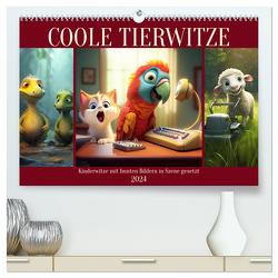 Coole Tierwitze (hochwertiger Premium Wandkalender 2024 DIN A2 quer), Kunstdruck in Hochglanz von Löwer,  Sabine