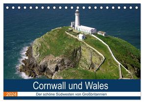 Cornwall und Wales (Tischkalender 2024 DIN A5 quer), CALVENDO Monatskalender von Pantke,  Reinhard