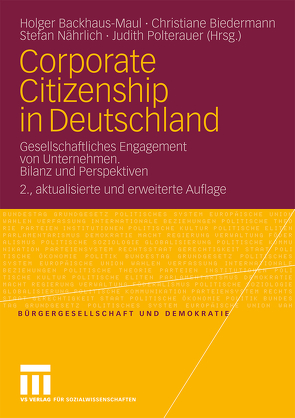 Corporate Citizenship in Deutschland von Backhaus-Maul,  Holger, Biedermann,  Christiane, Nährlich,  Stefan, Polterauer,  Judith