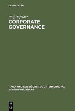 Corporate Governance von Hofmann,  Rolf