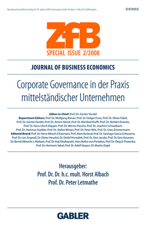Corporate Governance in der Praxis mittelständischer Unternehmen von Albach,  Horst, Letmathe,  Peter