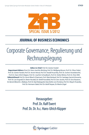 Corporate Governance, Regulierung und Rechnungslegung von Ewert,  Ralf, Küpper,  Hans-Ulrich