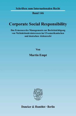 Corporate Social Responsibility. von Empt,  Martin