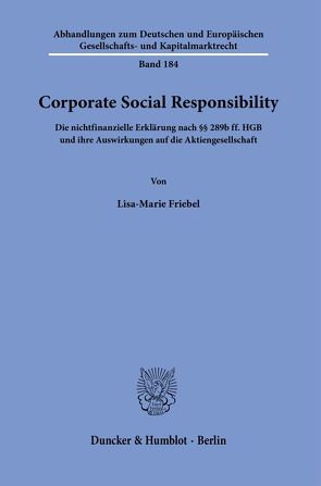 Corporate Social Responsibility. von Friebel,  Lisa-Marie