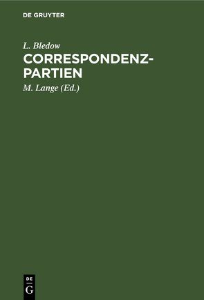 Correspondenz-Partien von Bledow,  L., Lange,  M.