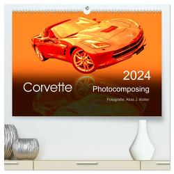 Corvette Photocomposing (hochwertiger Premium Wandkalender 2024 DIN A2 quer), Kunstdruck in Hochglanz von J. Koller,  Alois