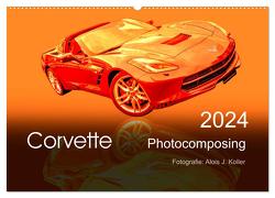 Corvette Photocomposing (Wandkalender 2024 DIN A2 quer), CALVENDO Monatskalender von J. Koller,  Alois