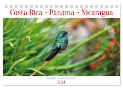 Costa Rica – Panama – Nicaragua (Tischkalender 2024 DIN A5 quer), CALVENDO Monatskalender von Berns,  Nicolette