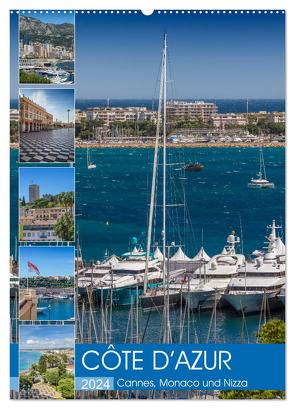 CÔTE D’AZUR Cannes, Monaco und Nizza (Wandkalender 2024 DIN A2 hoch), CALVENDO Monatskalender von Viola,  Melanie