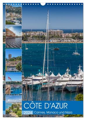CÔTE D’AZUR Cannes, Monaco und Nizza (Wandkalender 2024 DIN A3 hoch), CALVENDO Monatskalender von Viola,  Melanie