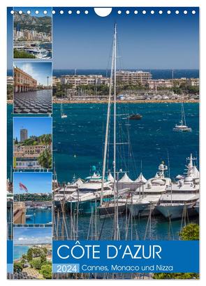 CÔTE D’AZUR Cannes, Monaco und Nizza (Wandkalender 2024 DIN A4 hoch), CALVENDO Monatskalender von Viola,  Melanie
