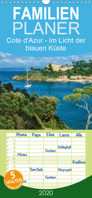 Cote d’Azur – Im Licht der blauen Küste – Familienplaner hoch (Wandkalender 2020 , 21 cm x 45 cm, hoch) von Mueringer,  Christian