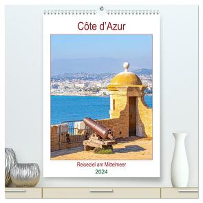 Côte d’Azur – Reiseziel am Mittelmeer (hochwertiger Premium Wandkalender 2024 DIN A2 hoch), Kunstdruck in Hochglanz von Schwarze,  Nina