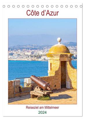 Côte d’Azur – Reiseziel am Mittelmeer (Tischkalender 2024 DIN A5 hoch), CALVENDO Monatskalender von Schwarze,  Nina