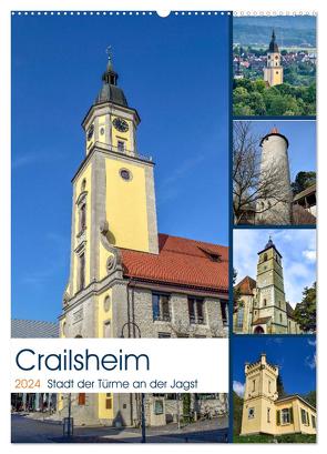 Crailsheim – Stadt der Türme an der Jagst (Wandkalender 2024 DIN A2 hoch), CALVENDO Monatskalender von Sigwarth,  Karin