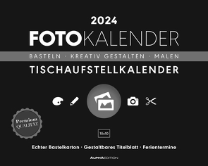 Creative Line Tischaufsteller quer 2024 – Kreativ-Kalender – DIY-Kalender – Kalender zum Basteln – Tischkalender – 20×16