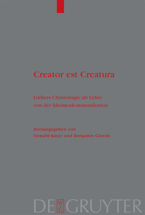 Creator est Creatura von Bayer,  Oswald, Gleede,  Benjamin