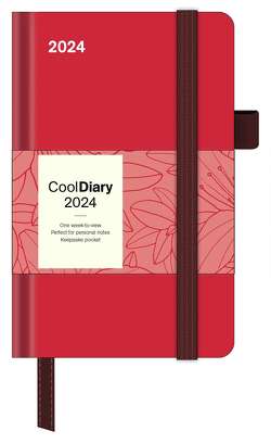 Crimson 2024 – Diary – Buchkalender – Taschenkalender – 9×14