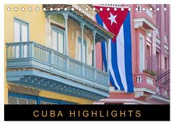 Cuba Highlights (Tischkalender 2024 DIN A5 quer), CALVENDO Monatskalender von Ristl,  Martin