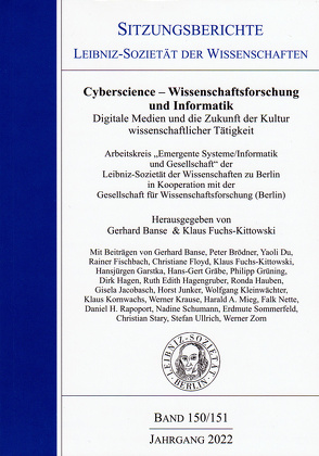 Cyberscience – Wissenschaftsforschung und Informatik. von Banse,  Gerhard, Fuchs-Kittowski,  Klaus, Hauben,  Ronda, Kornwachs,  Klaus, Rapoport,  Daniel H.