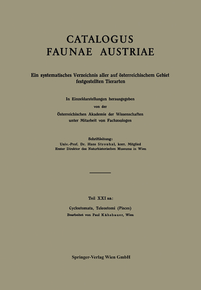 Cyclostomata, Teleostomi (Pisces) von Kähsbauer,  Paul