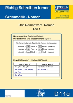 D11a – Grammatik – Nomen Teil 1 von Henkel,  Cornelia